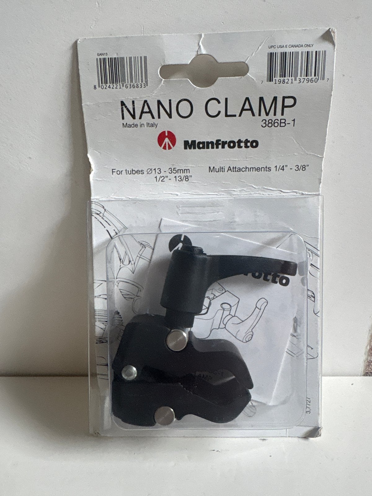 Manfrotto Nano Clamp 386B-1 - Nieuw in verpakking, Manfrotto, Overige typen, Ophalen of Verzenden, Nieuw