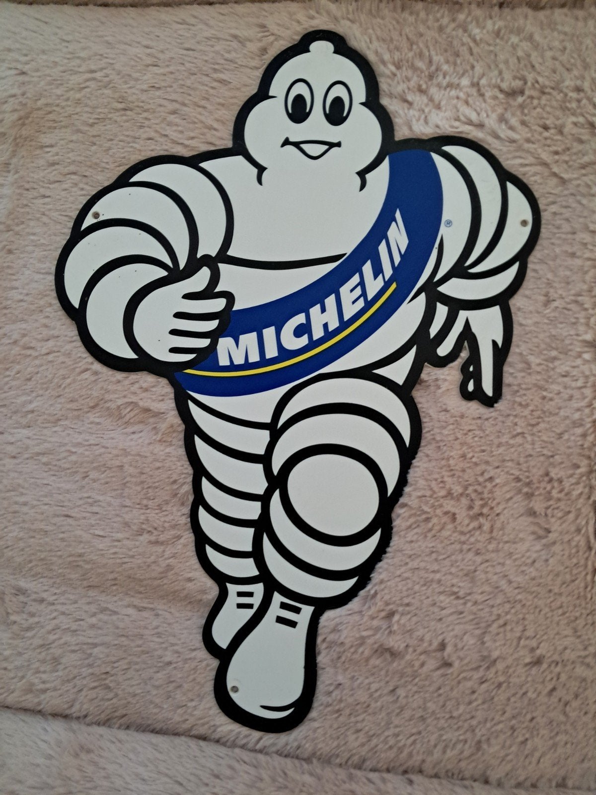 Vintage Michelin Man (Bibendum) Reclamebord, Verzamelen, Ophalen of Verzenden, Zo goed als nieuw, Auto's