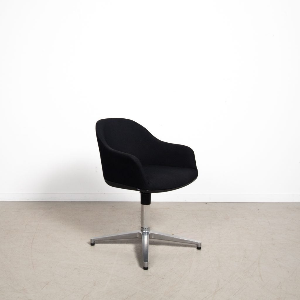 Vitra Softshell Stoel Zwart Stof - Chroom, Niet ingevuld, Zo goed als nieuw, Niet ingevuld, Niet ingevuld