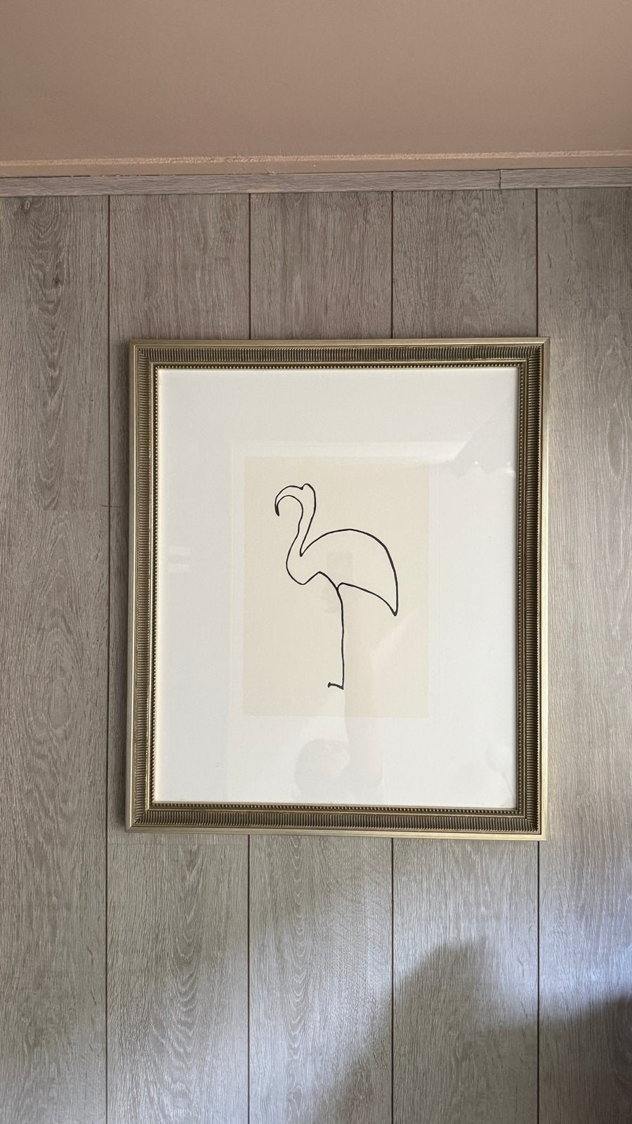 Ingelijste Kunstdruk Pablo Picasso - Le flamand rose, Ophalen, 50 – 75, Tekening, Zo goed als nieuw