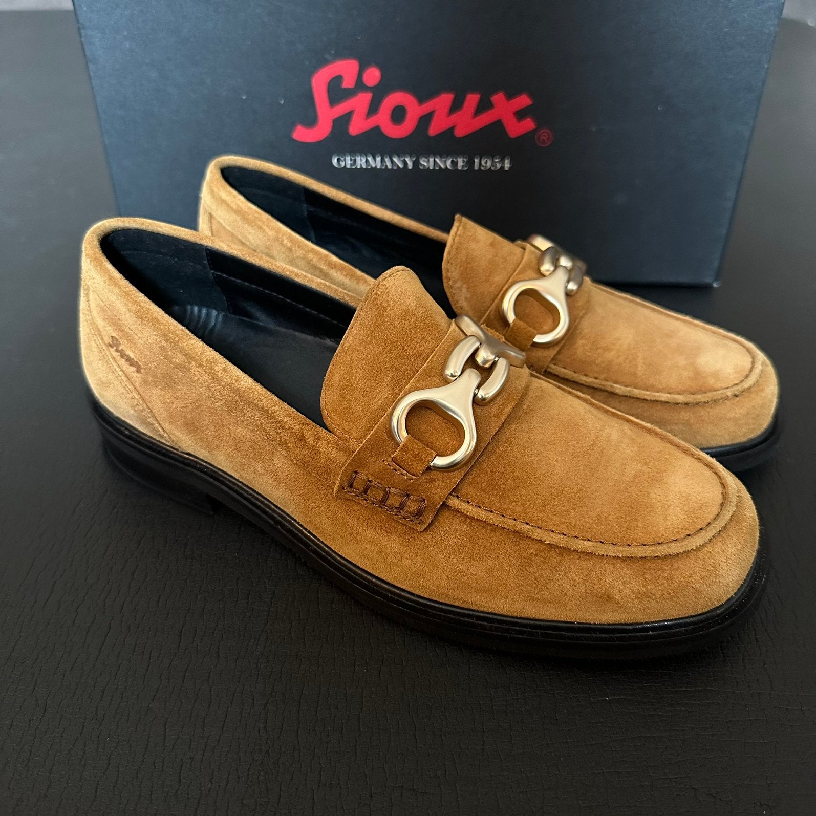 Instapper Suède 37,5 Cognac Sioux Nishima, Bruin, Verzenden, Instappers, Zo goed als nieuw