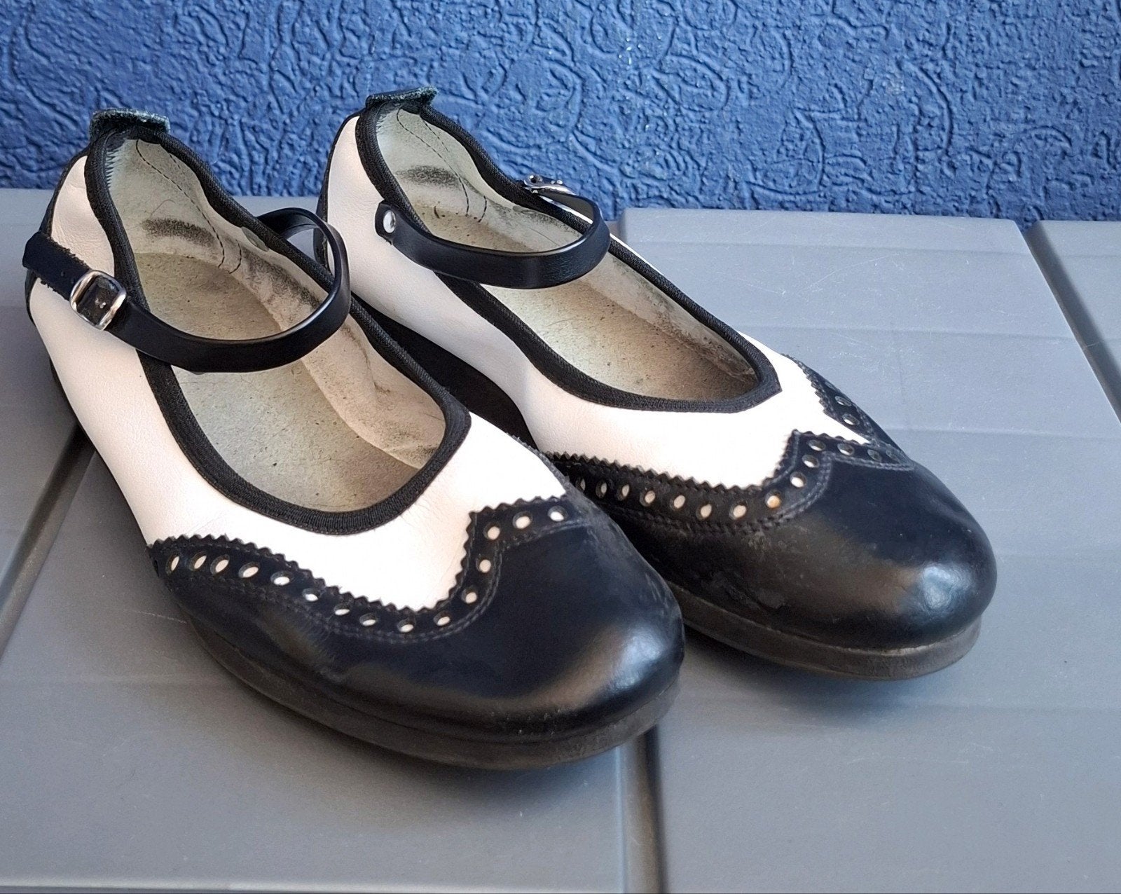 Bleyer Dames Dansschoenen Zwart/Wit Maat 42, Ophalen, Zwart, Dansschoenen, Gedragen