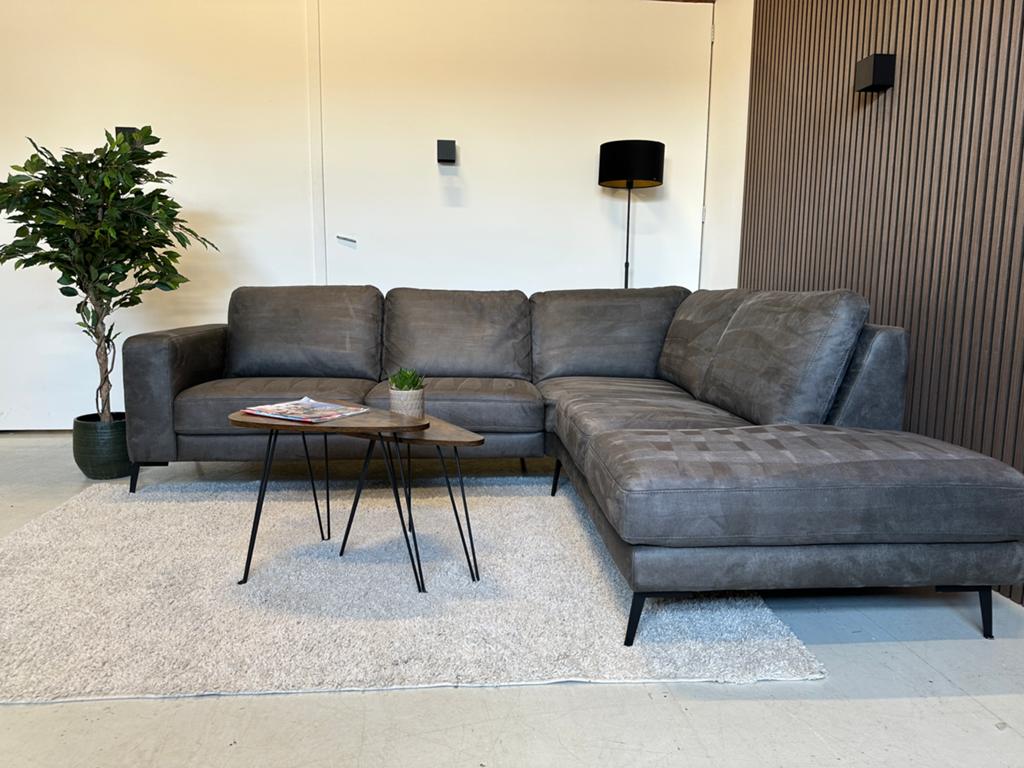 GRATIS BEZORGING | antraciete hoekbank | gereinigd, Huis en Inrichting, Stof, 250 tot 300 cm, -, -
