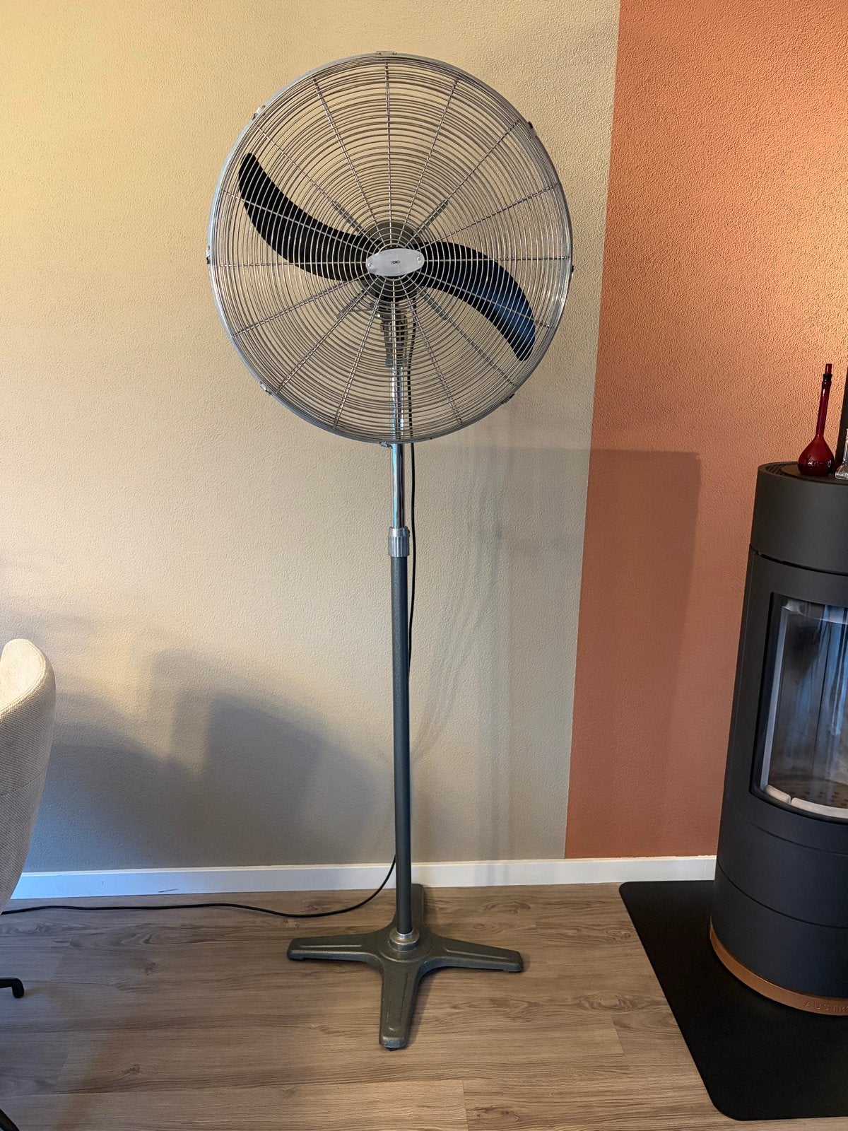 Yoko ventilator vintage retro industrieel Fresh’nd-Aire look, Ophalen, Gebruikt, Statiefventilator