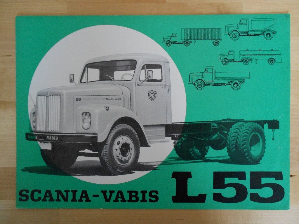 Scania Vabis L 55 ca 1960 Brochure L55 Torpedo Neus, Gelezen, Ophalen of Verzenden, Overige merken, Scania