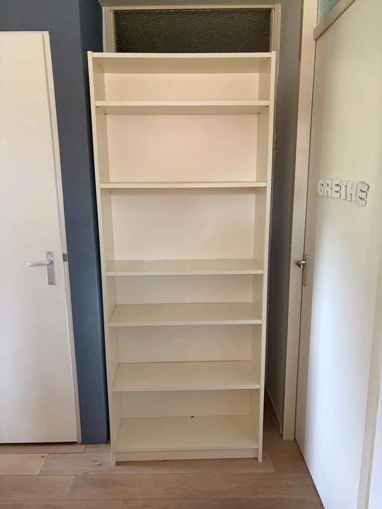 Witte Boekenkast Billy met Verstelbare Planken, Ophalen, Met plank(en), Minder dan 50 cm, 200 cm of meer
