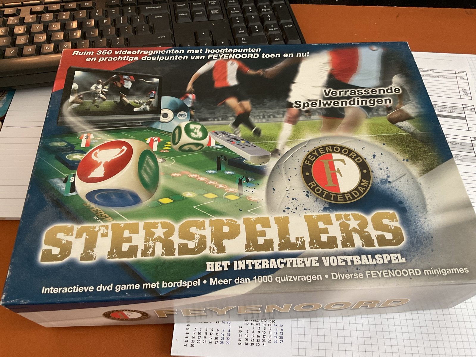 Feyenoord Sterspelers Interactief Voetbalspel DVD & Bordspel, Drie of vier spelers, Ophalen, Nieuw