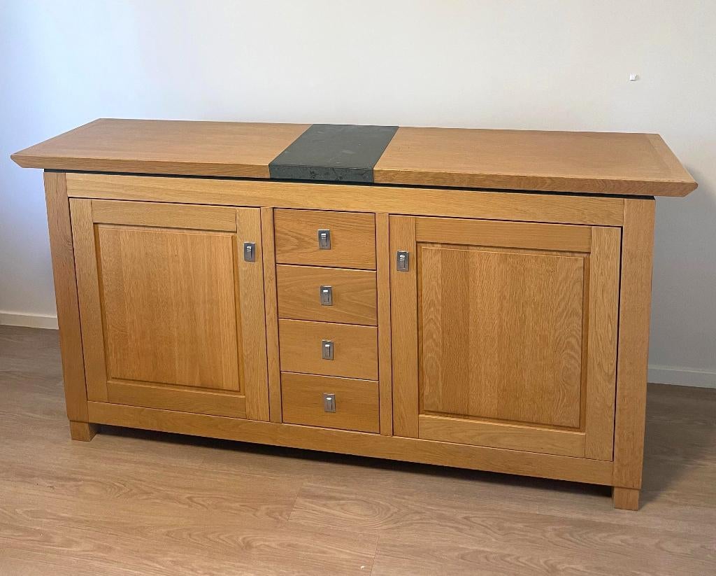 Licht eiken dressoir, Ophalen, Eikenhout, Zo goed als nieuw, 25 tot 50 cm