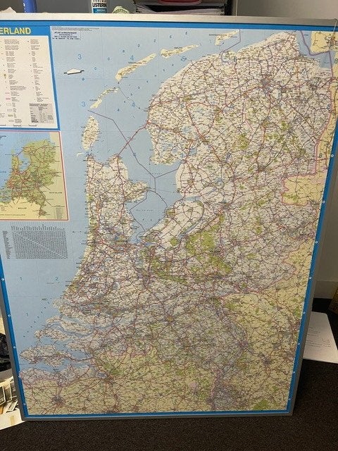 Landkaart Nederland, Landkaart, 1800 tot 2000, Nederland, Ophalen