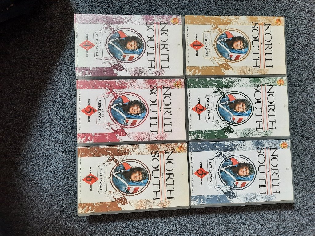 NORTH AND SOUTH! Complete serie Op 6 VIDEObanden!, Vanaf 12 jaar, Verzenden, Zo goed als nieuw, Overige genres