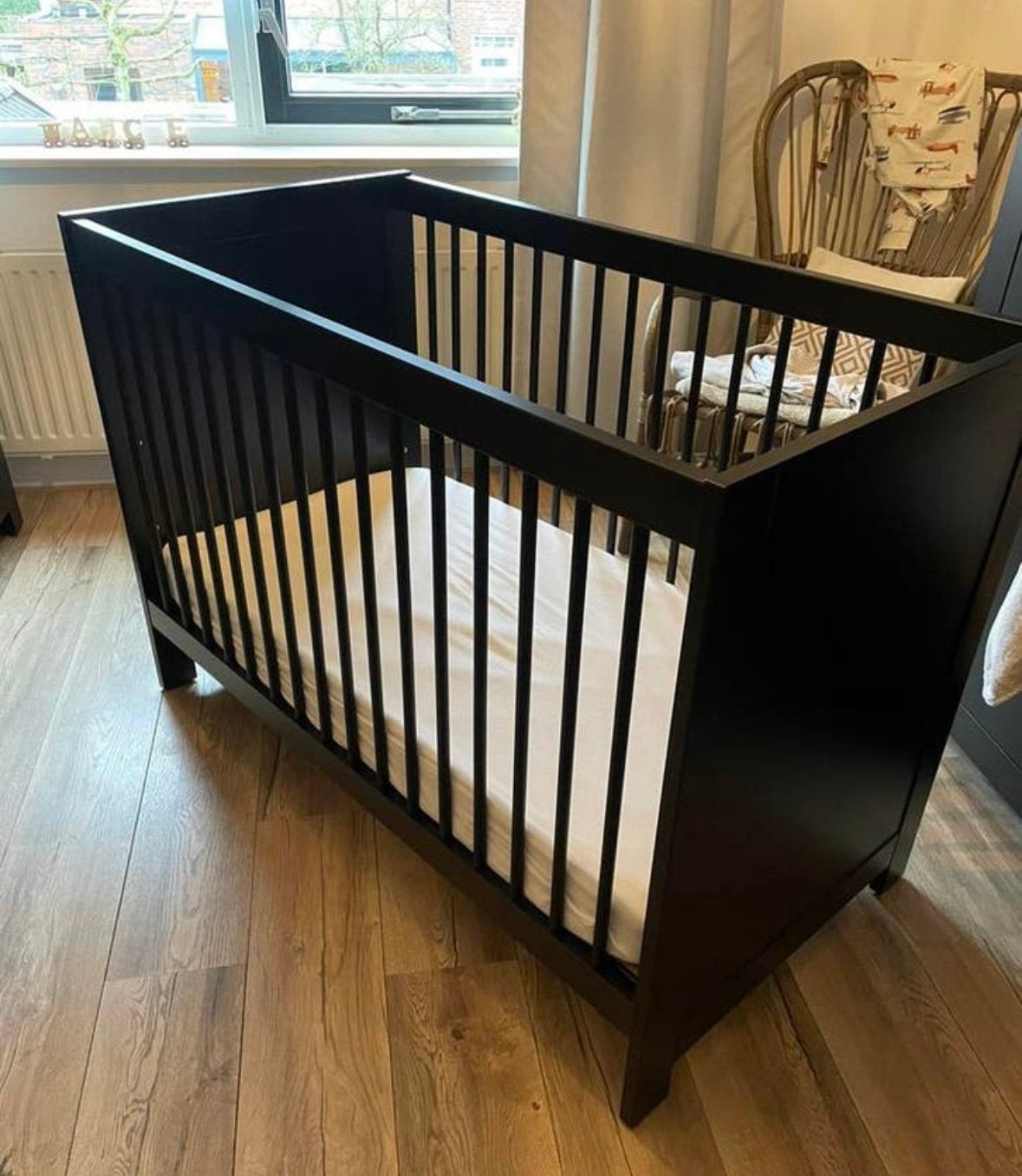 Europe baby vittoria ll 60x120 zwart, Kinderen en Baby's, Ophalen, Zo goed als nieuw, Wieg
