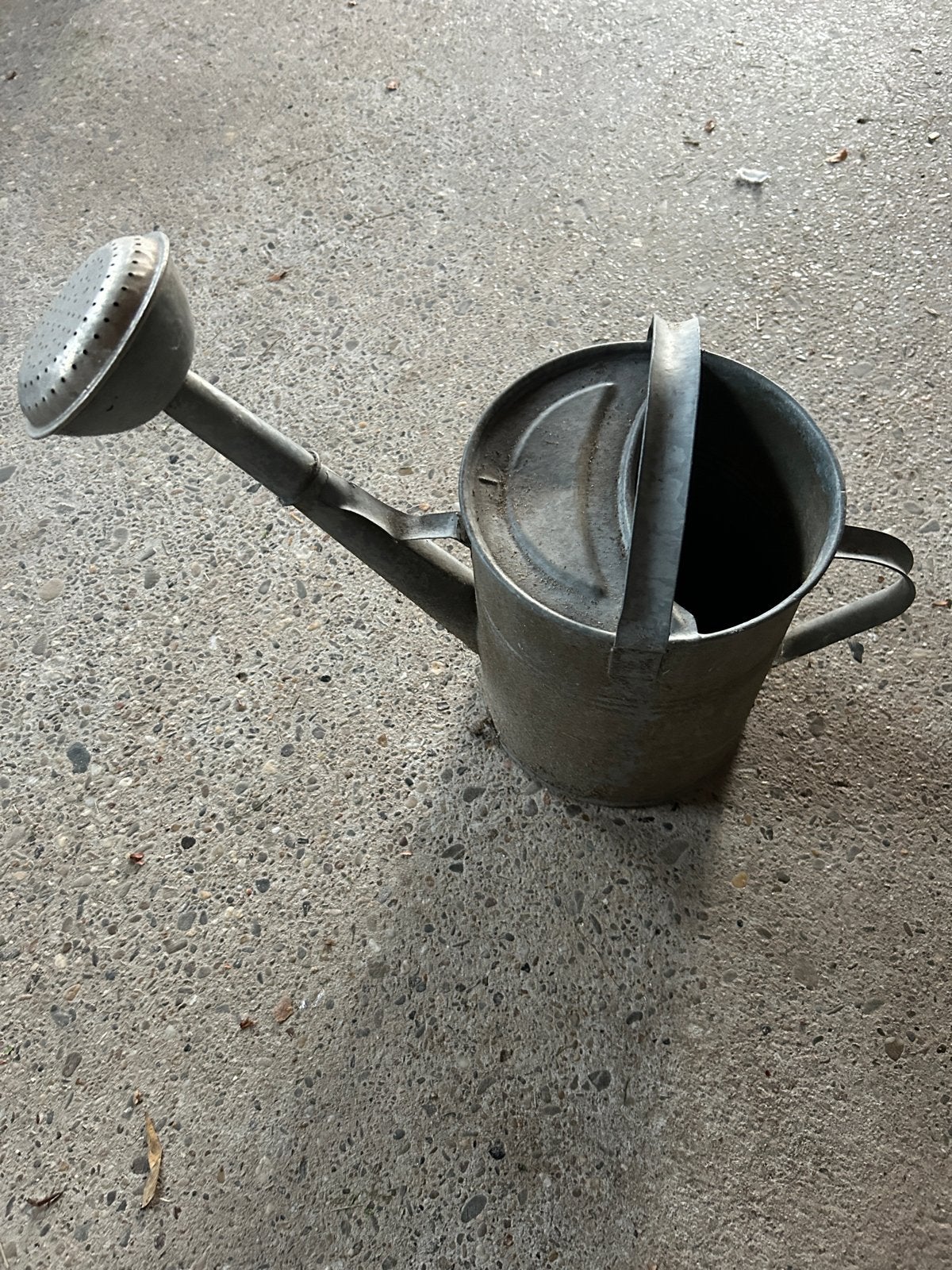 Brocante Zinken Gieter - Vintage Tuindecoratie, Ophalen, Gebruikt, Metaal