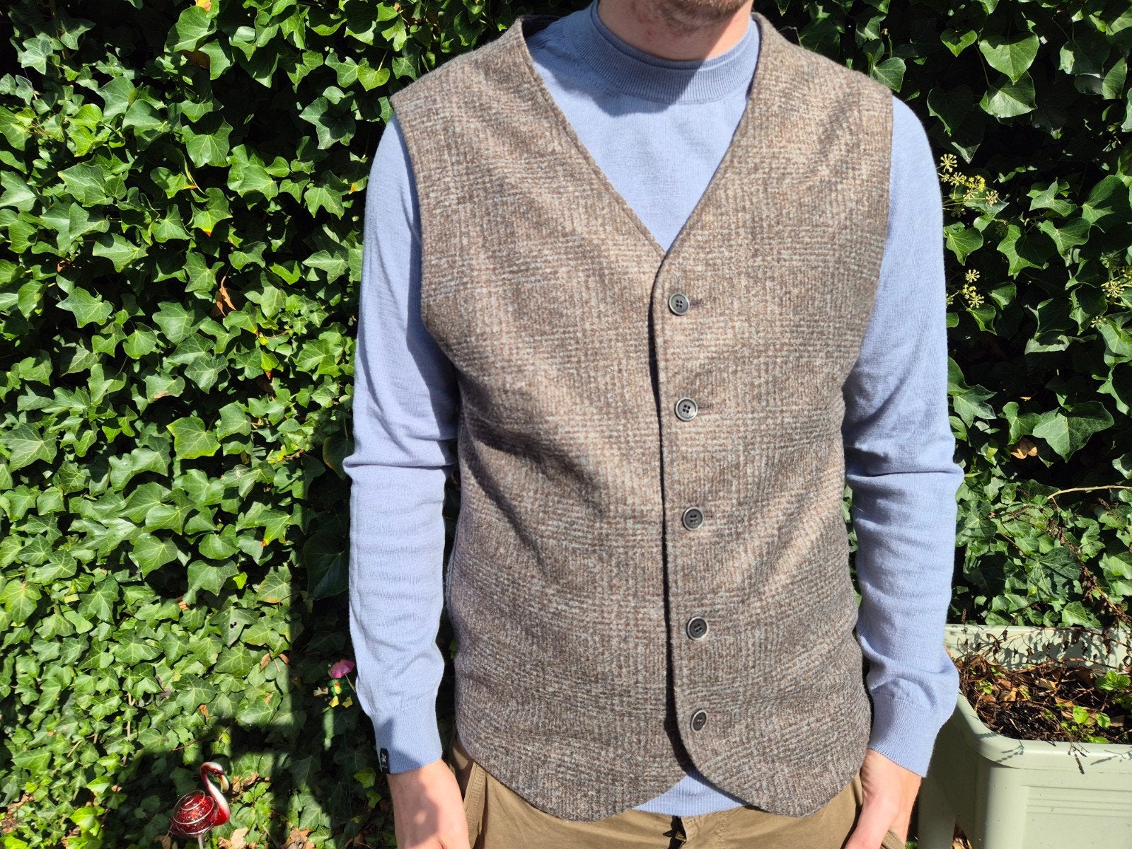 Maerz Muenchen gilet jas vest Camel/Grijs maat M, ., Zo goed als nieuw, ., Grijs