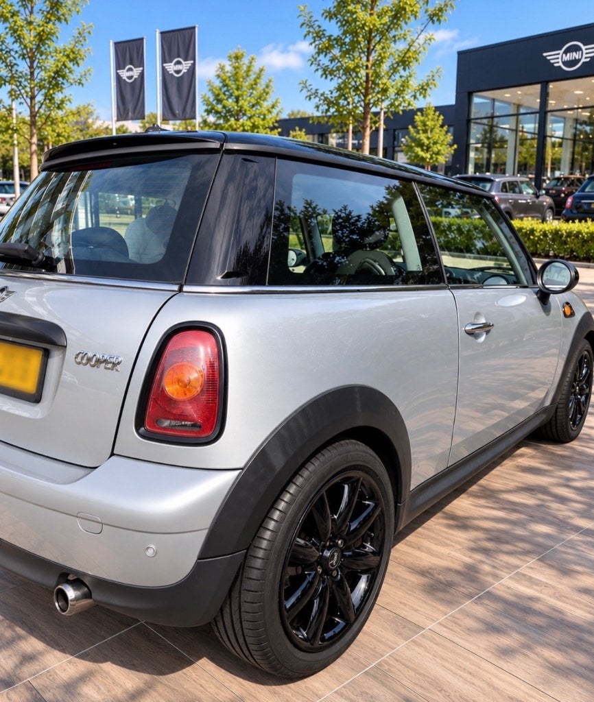 Mini 1.6 16V Cooper 2007 Grijs, Auto's, Voorwielaandrijving, Stof, 4 cilinders, 4 stoelen