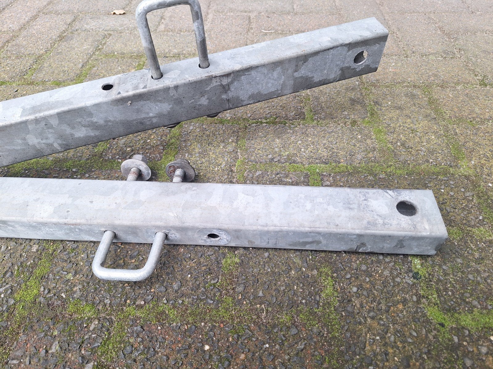 set van twee kokers 60x40 en 1500 mm voor trailer, Ophalen of Verzenden, Zo goed als nieuw