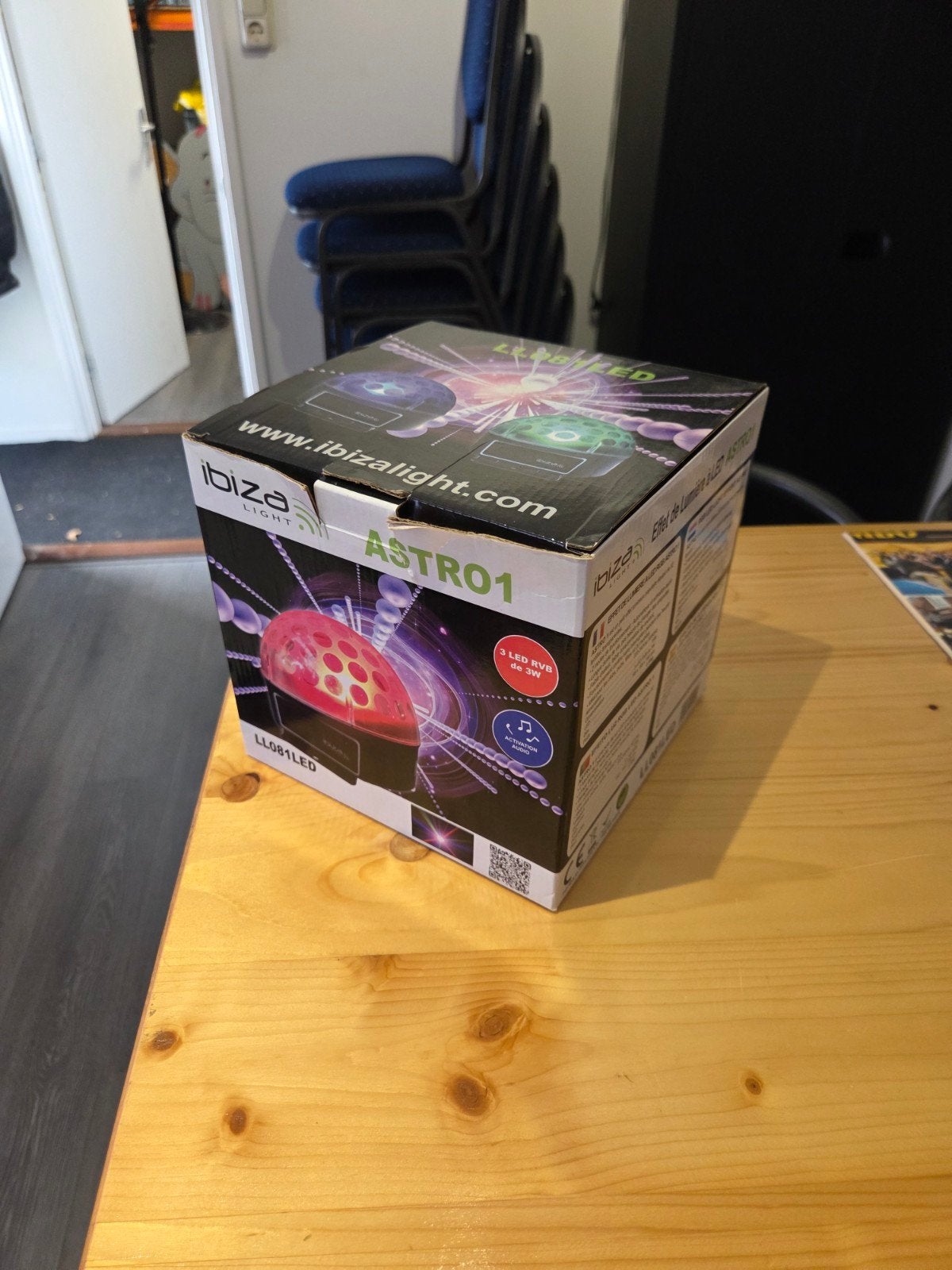 Ibiza Light Astro1 LED Effect Licht Discobol, Ophalen, Zo goed als nieuw, Discobol, Geluidgestuurd