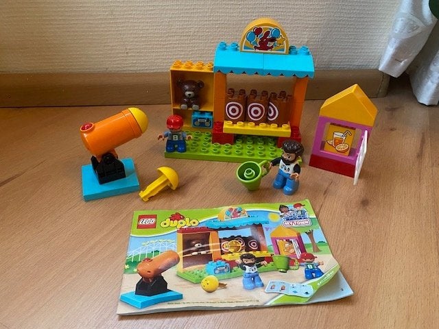 Duplo, kermis schiettent (my town) pop, set 10839 compleet, Gebruikt, Ophalen of Verzenden, Compleet, Duplo