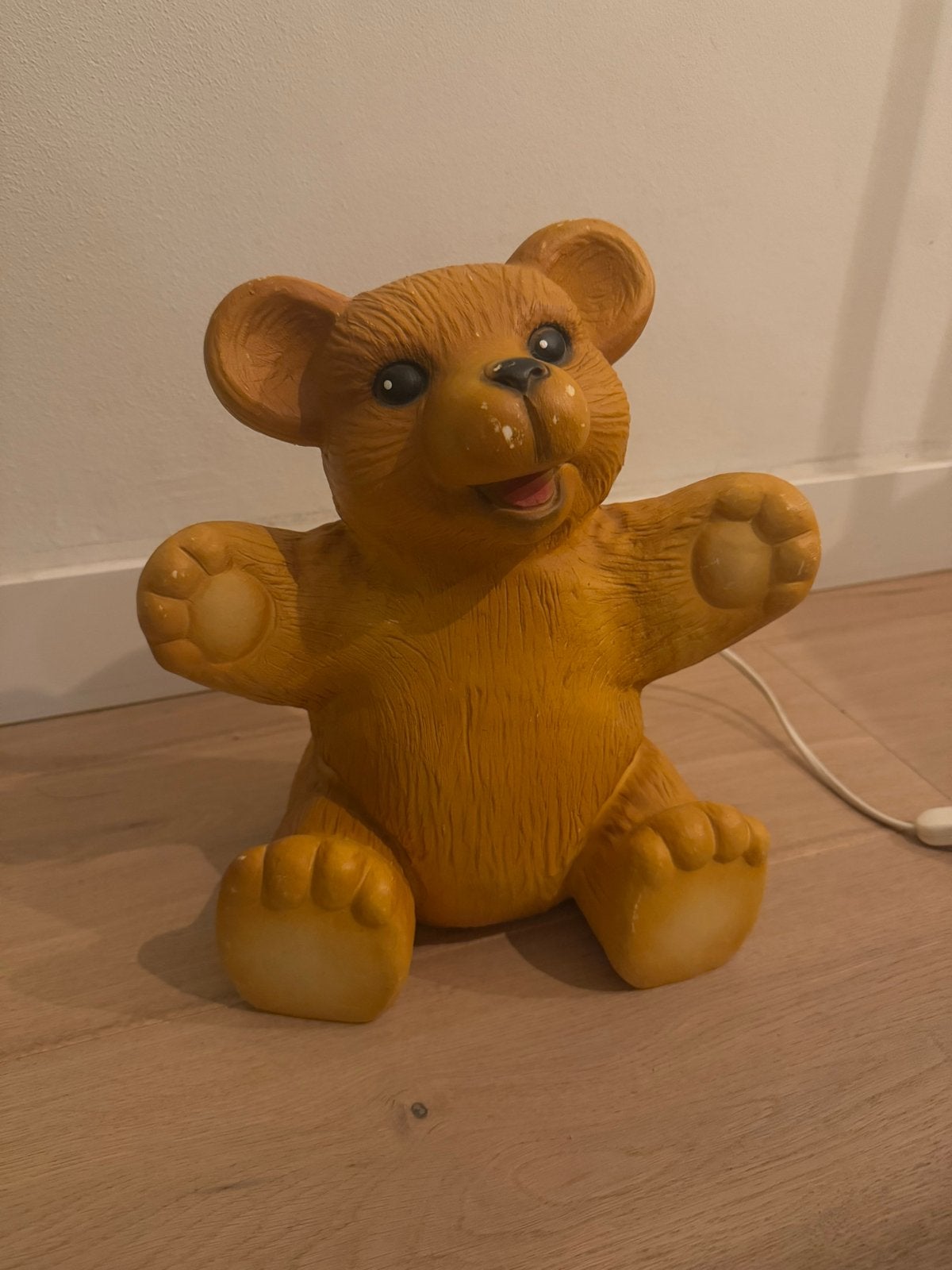 Vintage Heico Teddybeer Lamp - Sfeervolle Nachtlamp, Met schakelaar, Overige merken, Gebruikt, Kunststof