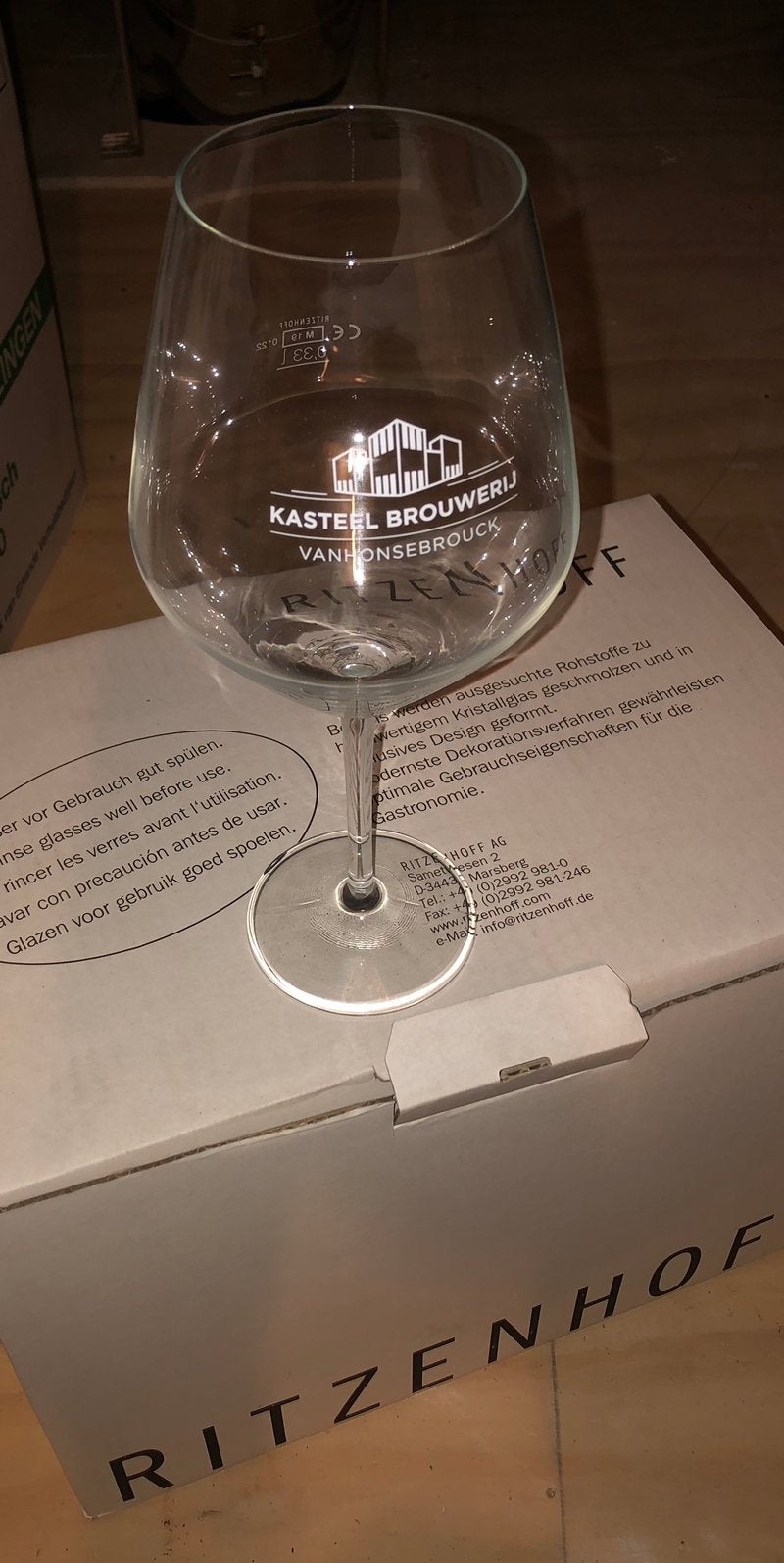 Van Honsebrouck glazen (bier/wijn), Ophalen of Verzenden, Nieuw, Bierglas