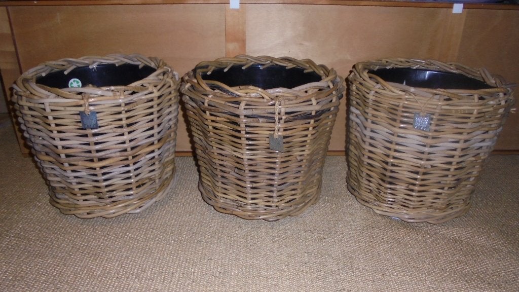 zgan stevige rieten manden bloempotten, doorsnee 34H30cm, 25 tot 40 cm, Overige materialen, Rond, Binnen