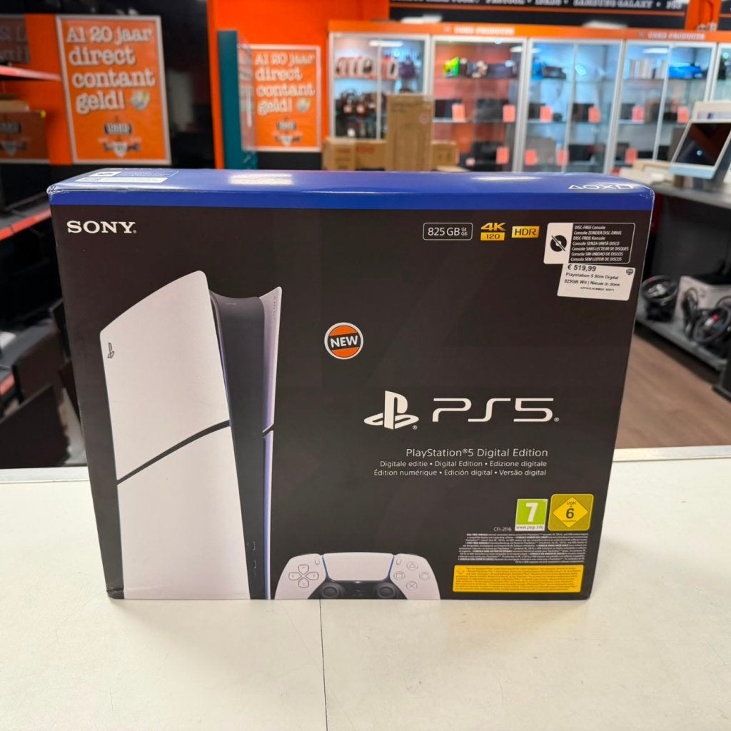 Playstation 5 Slim Digital 825GB Wit | Nieuw in doos, Sony, Nieuw, Support@sony.com, 1-7-1 Konan, Minato-ku
Tokyo 108-0075
Japan