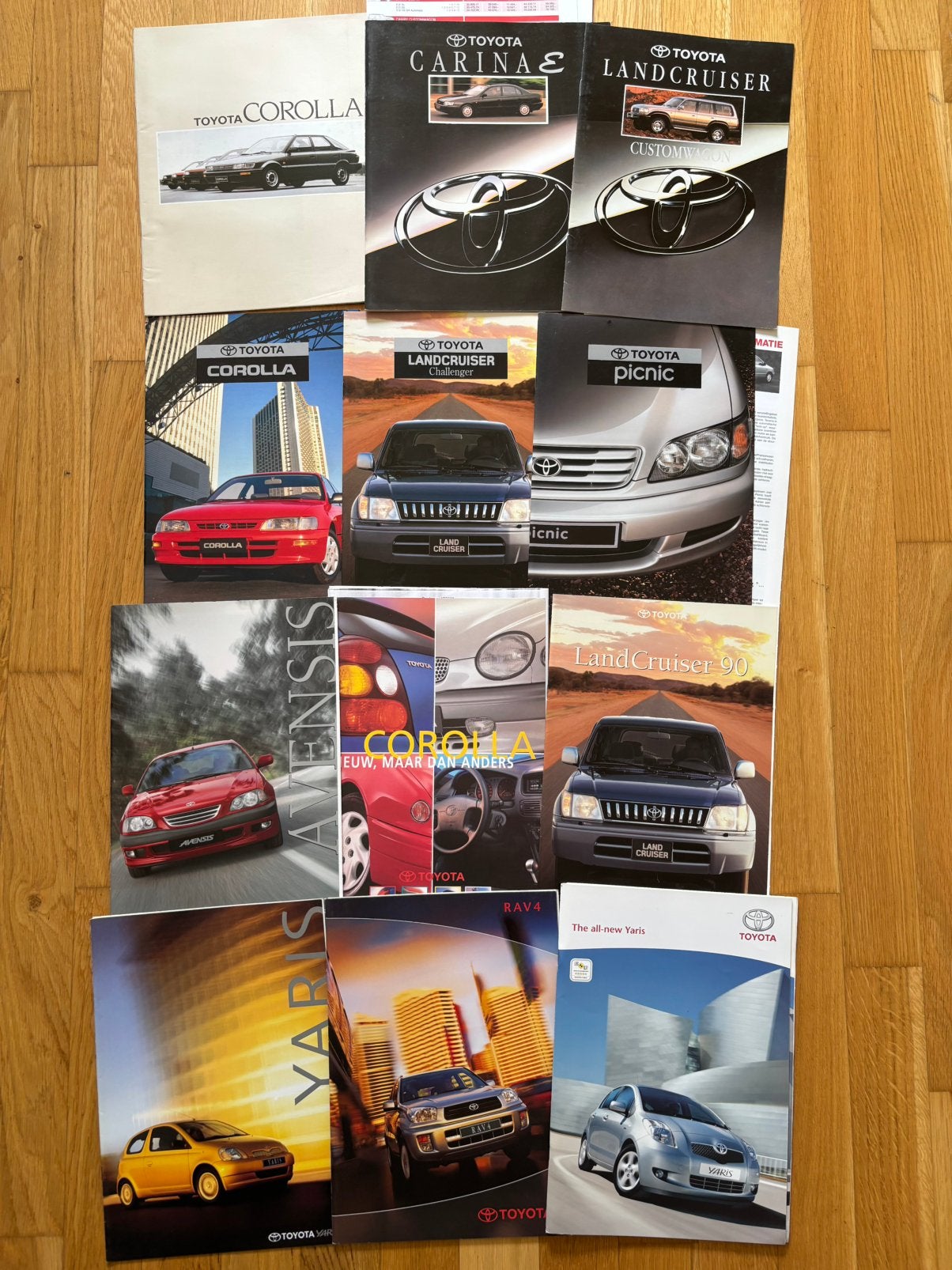 Pakket brochures Toyota 1988-2006, Ophalen of Verzenden, Gelezen, Toyota