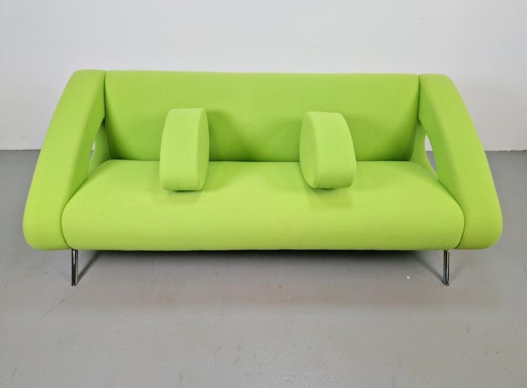 Moderne sculpturale bank Artifort Isobel bank groen funky, Ophalen, Modern design, N, 150 tot 200 cm