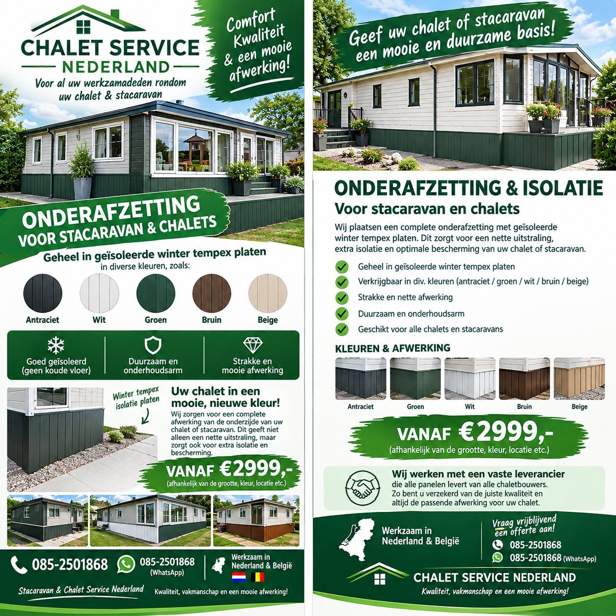 Onderafzetting Chalet & Stacaravan| Geïsoleerd | Vanaf €2999, Caravans en Kamperen