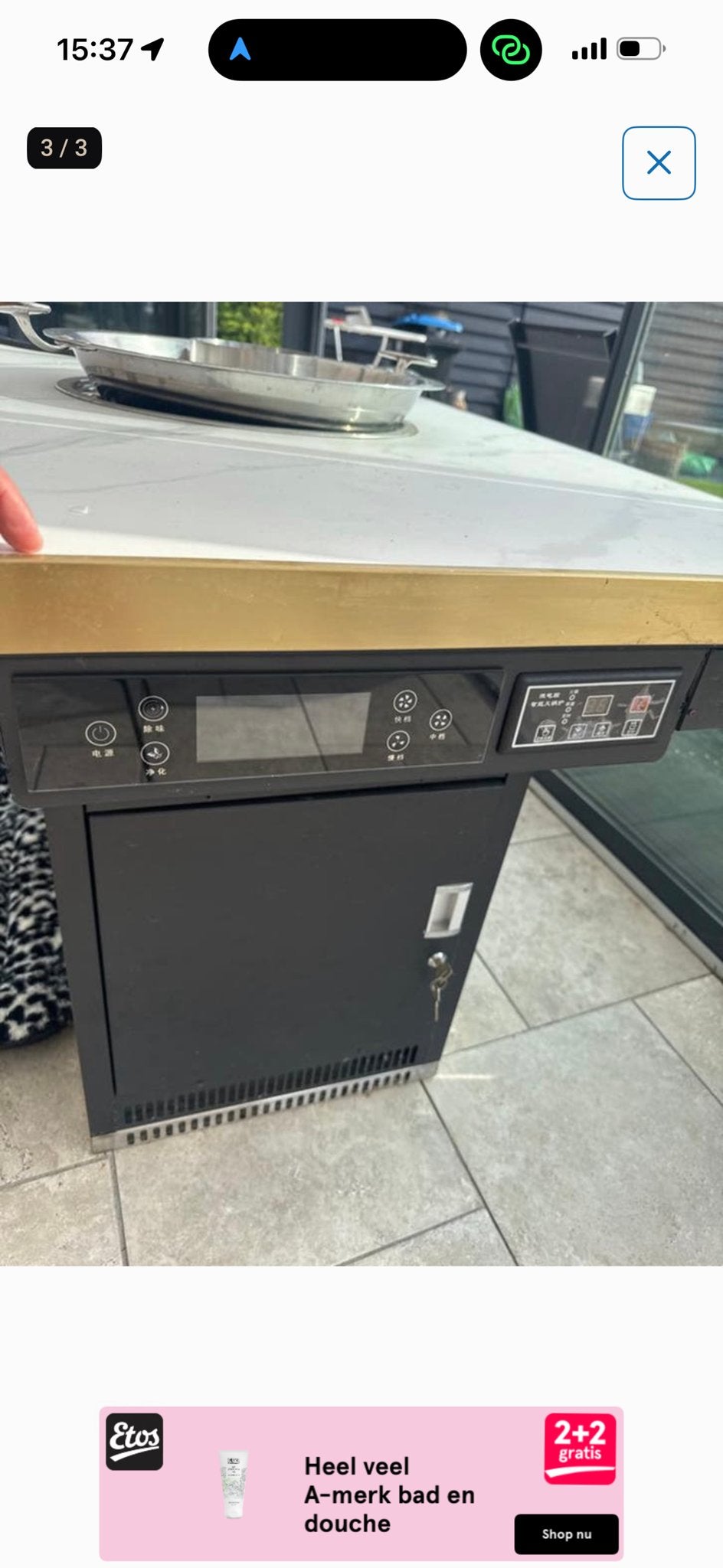 Moderne Hotpot Tafel met Inductie - Perfect voor Gezellige A, Huis en Inrichting, 100 tot 150 cm, Zo goed als nieuw, Metaal, Vier personen