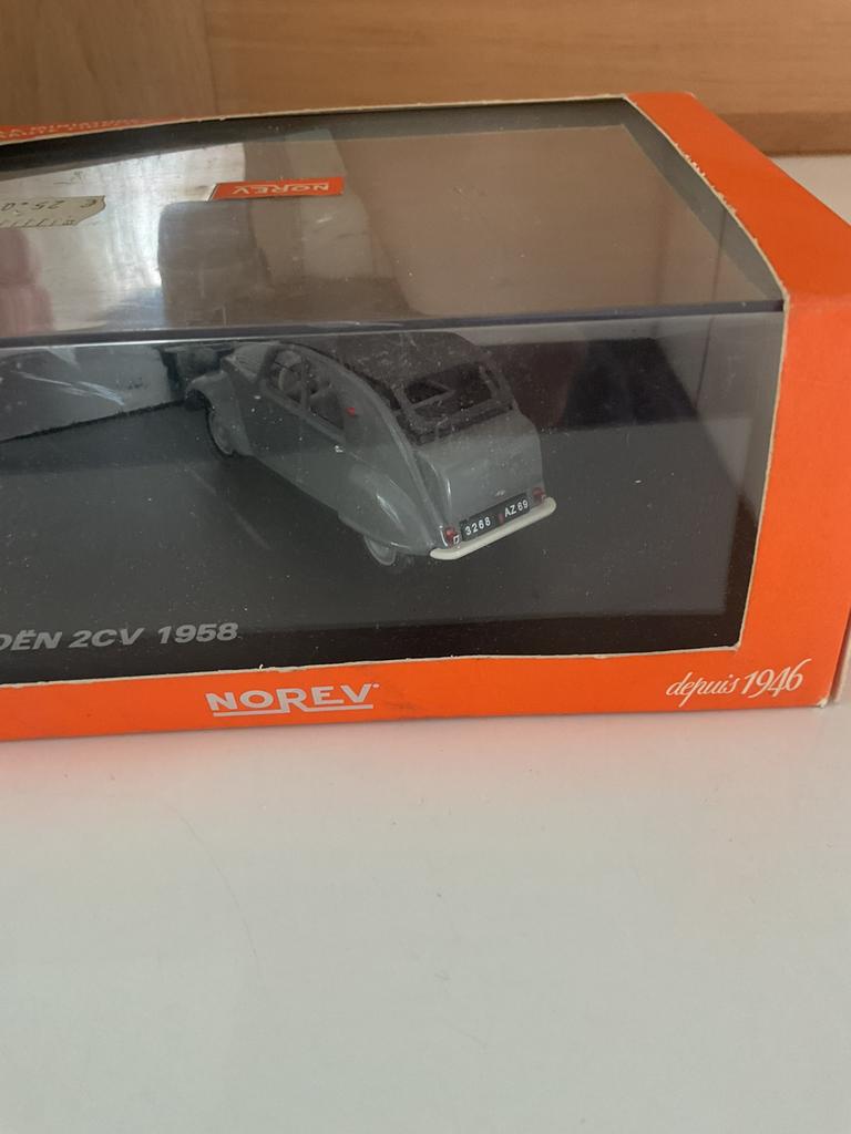 Citroën 2 CV 1958 van Norev 1:43, Hobby en Vrije tijd, Modelauto's | 1:43, Ophalen, Nieuw, Auto, Overige merken