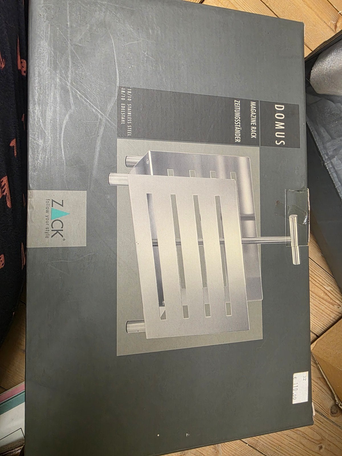 ZACK Domus Tijdschriftenrek RVS - Nieuw in doos, Ophalen of Verzenden, Nieuw