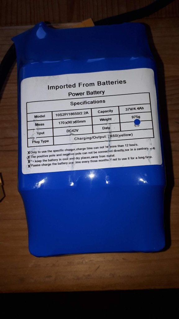 Power Batterij 37V 4.4Ah, Ophalen of Verzenden, Zo goed als nieuw