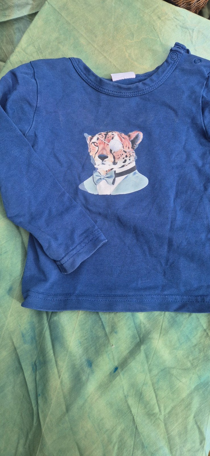 Ba*ba shirtje met cheetah print - maat 86, Ba*ba, Gebruikt, Jongetje of Meisje, Ophalen of Verzenden