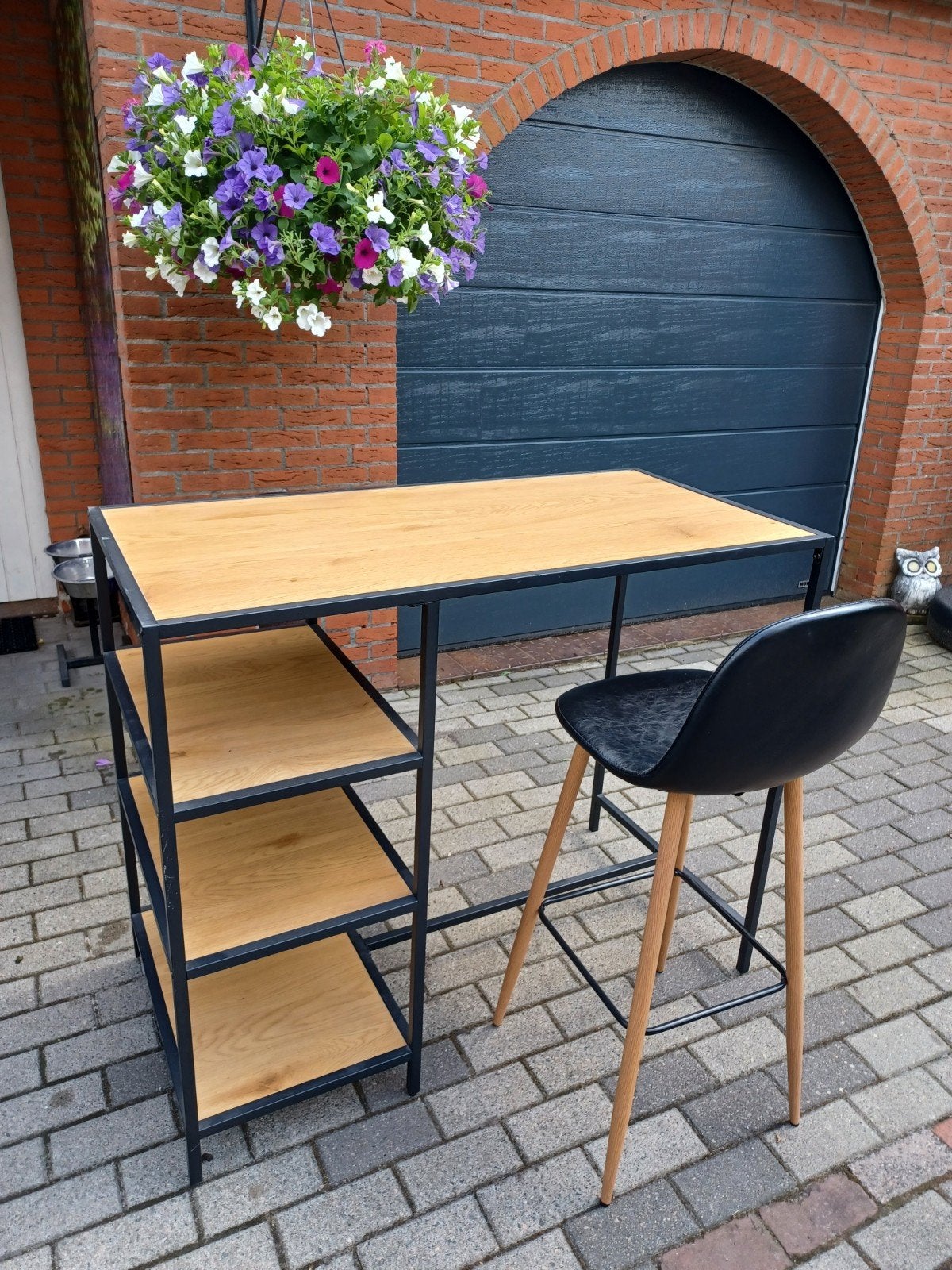Trappedal Bureau / statafel met kruk, Ophalen of Verzenden, Zo goed als nieuw