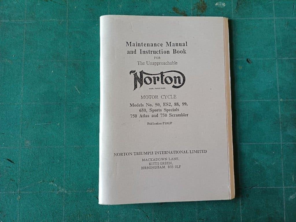 NORTON maintenance manual and instruction book, Motoren, Verzenden, Overige merken