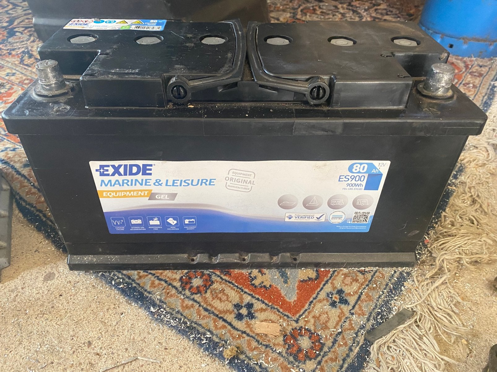 Gel accu Exide marine & leisure 80ah, Ophalen, Nieuw