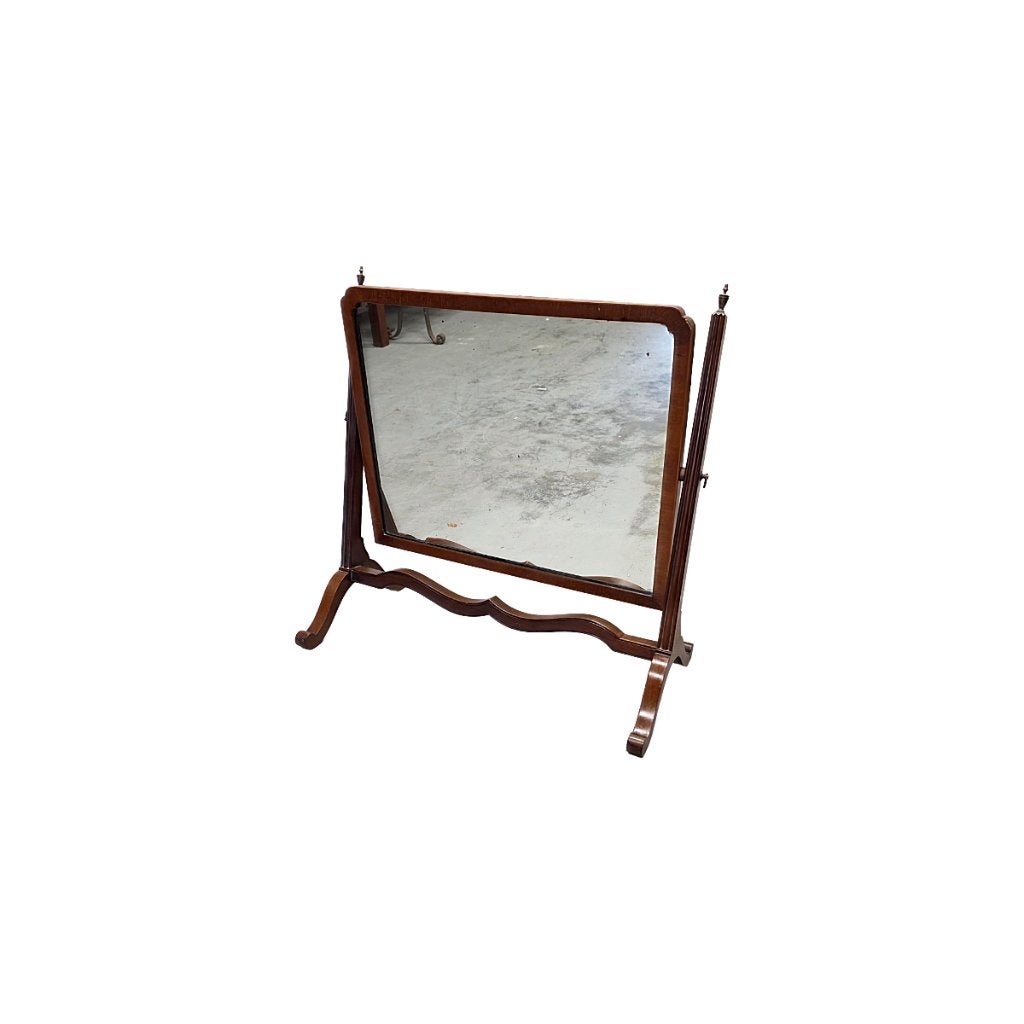 Antiek Edwardian mahonie tafelspiegel, Antiek en Kunst, Ophalen, Rechthoekig, Minder dan 50 cm, Minder dan 100 cm