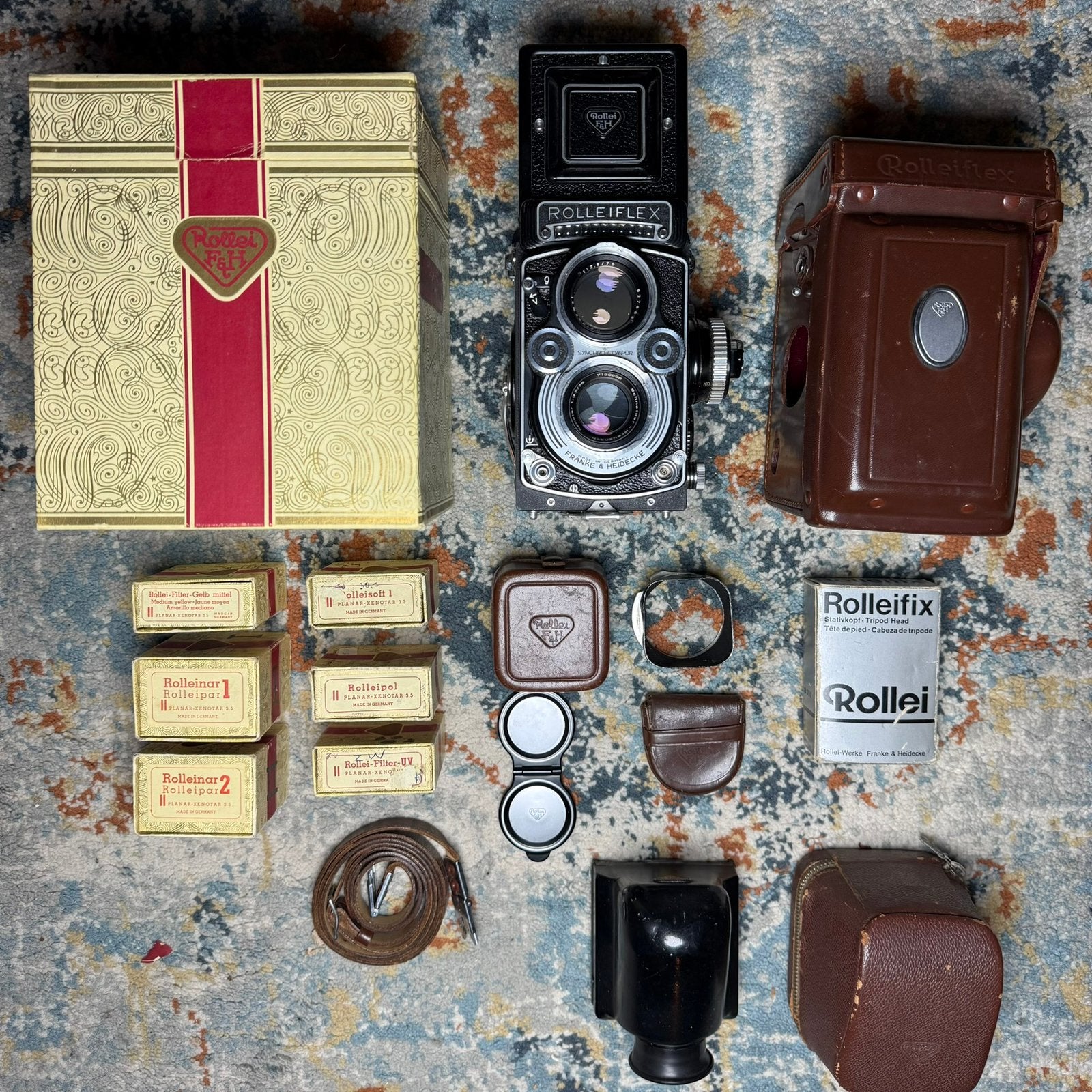Rolleiflex 3.5F – Zeer compleet met doos, Ophalen of Verzenden, Gebruikt, Compact, Overige Merken