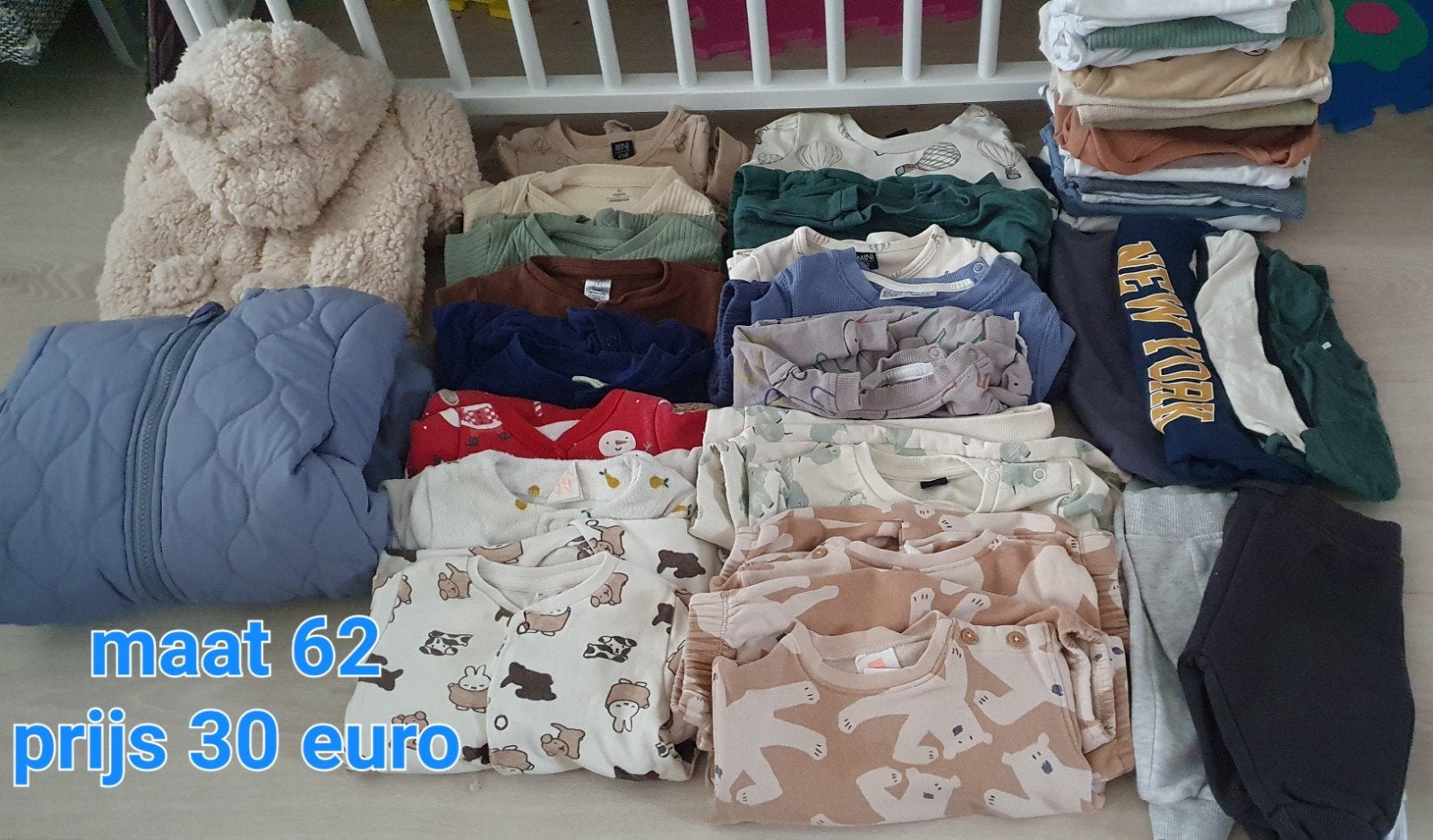 Grote set babykleding maat 62 jongen, Gebruikt, Broekje, Jongetje of Meisje, Diverse merken