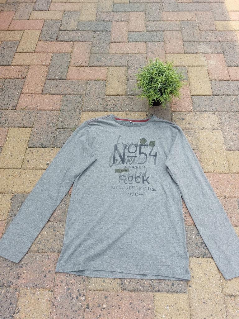 Longsleeve Maat 170 / 176 Mitch Grijs Met print, Ophalen of Verzenden, Zo goed als nieuw, Shirt of Longsleeve, Jongen