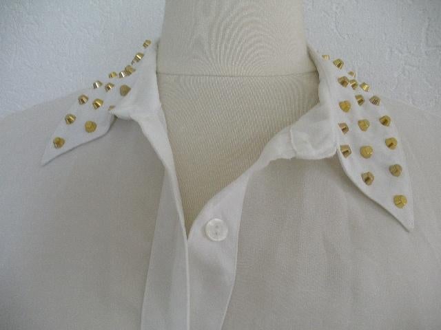 ONLY bloes ecru met gouden spikes maat 38 - nieuw -, Maat 38/40 (M), Only, Beige, Nieuw