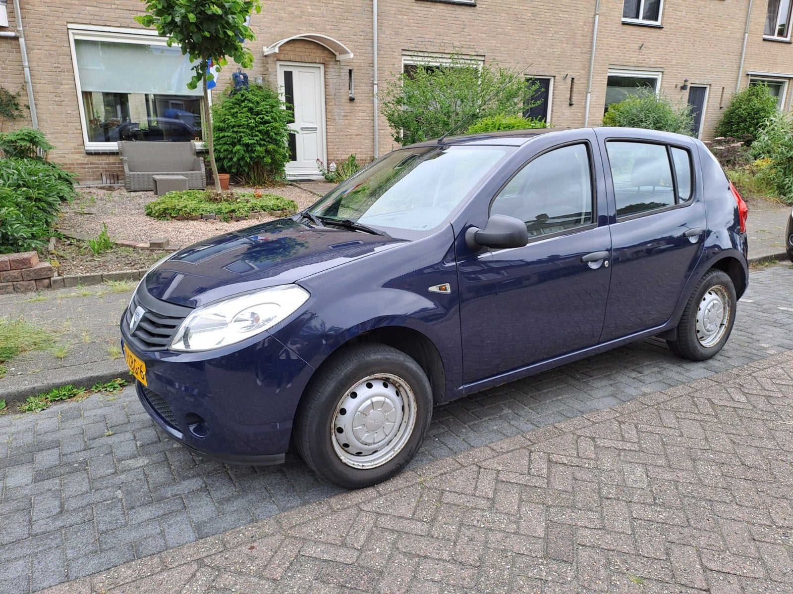 Dacia Sandero 1.2 16V 55KW 2010 Blauw, Auto's, Dacia, Voorwielaandrijving, 74 pk, 31 €/maand, Blauw