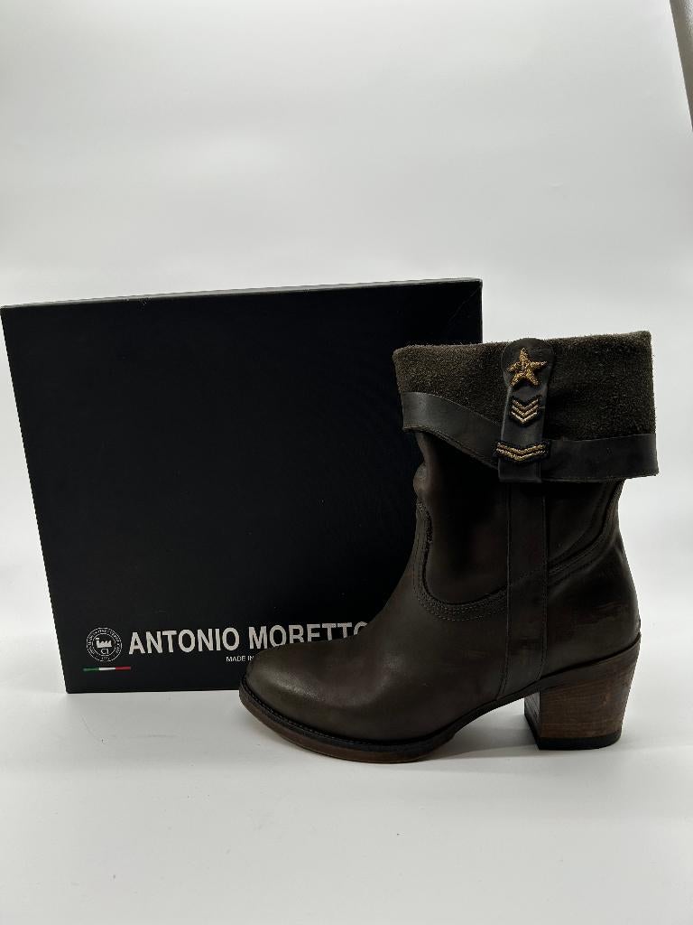 Antonio Moretto, maat 38 stoere groene half hoge laarzen, Kleding | Dames, Schoenen, Hoge laarzen, Antonio Moretto, Verzenden
