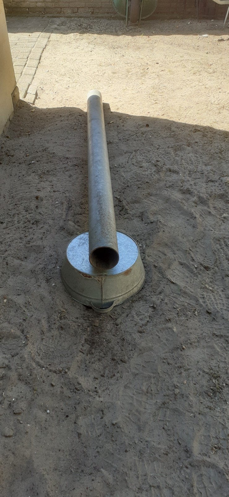 4 gegalvaniseerde buizen - Ø 115 mm, lengte 2 meter, Overige materialen, Gebruikt, 2 tot 4 meter, Ophalen of Verzenden