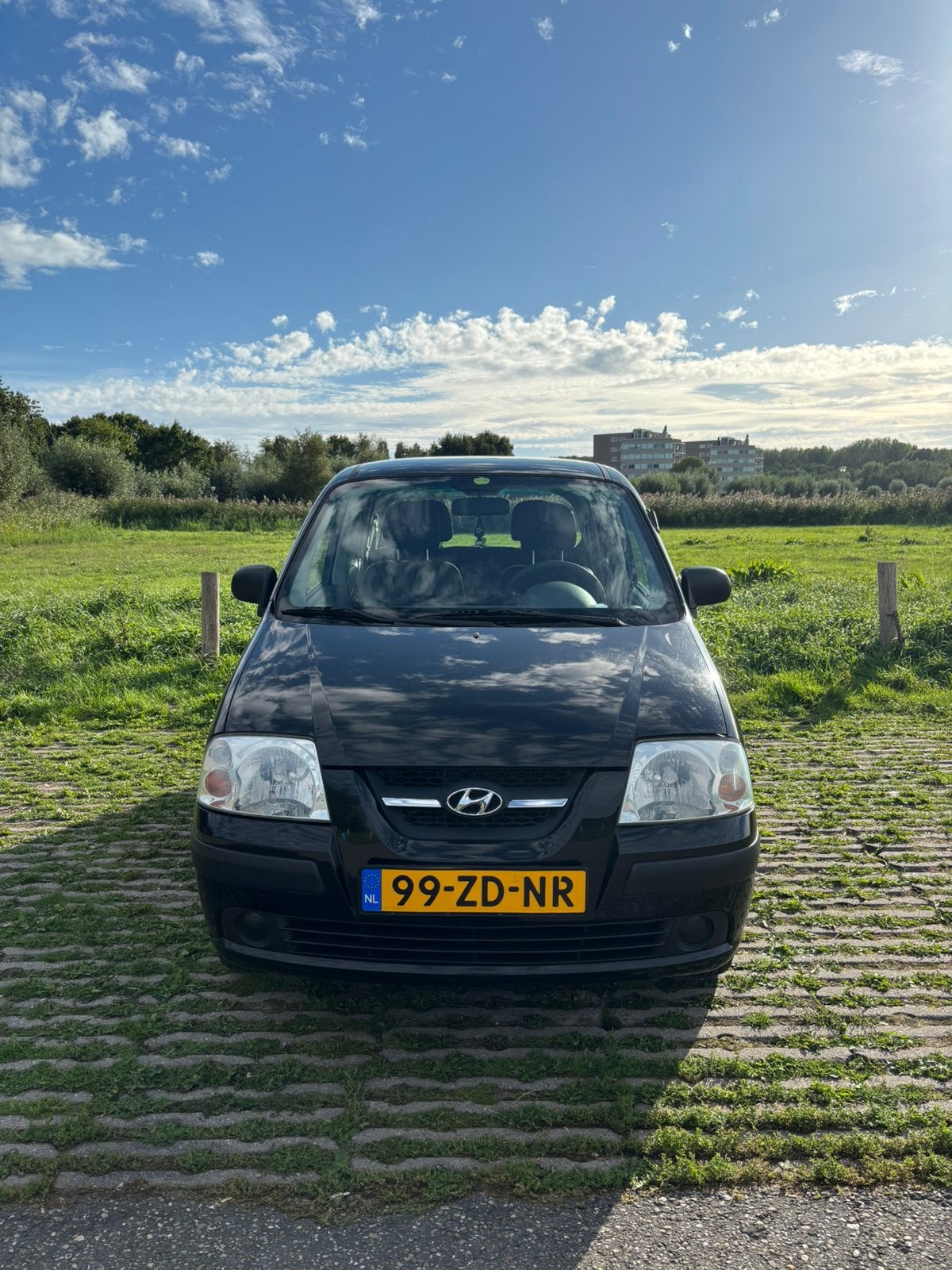 SCHERPE PRIJS! Hyundai Atos 1.1 2008 Zwart, Auto's, Voorwielaandrijving, 31 €/maand, 4 cilinders, Zwart