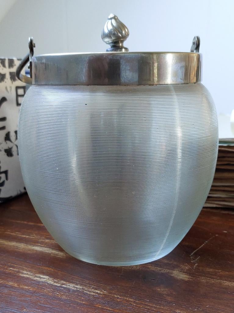 Friese draadglas koekpot jaren 60., Ophalen of Verzenden, Pot, Bus of Blik
