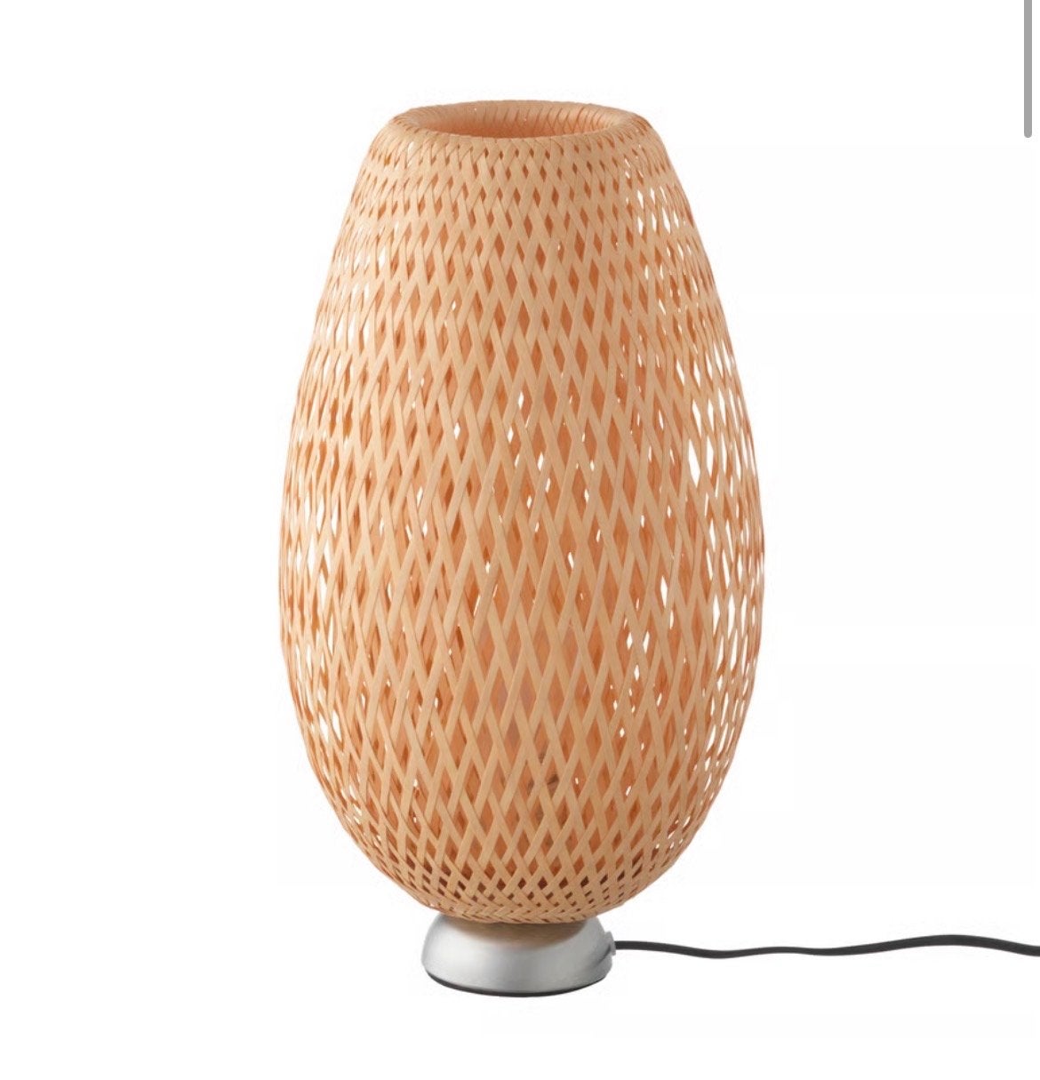 IKEA Böja Tafellamp met Bamboe Kap, Ophalen, Scandinavisch, IKEA, Metaal