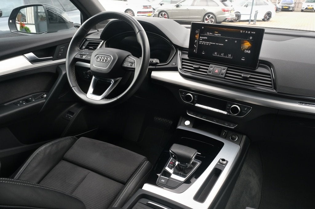 Audi Q5 55 TFSI e S-Line Pano, B&O nette staat! (bj 2023), Auto's, Audi, Automaat, Gebruikt, Zwart, 4 cilinders