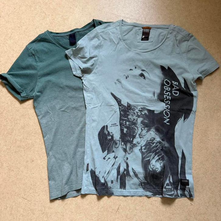 2 T-shirts heren - Chasin & Revelation, mt  S/M, Ophalen of Verzenden, Zo goed als nieuw, Maat 46 (S) of kleiner, Blauw