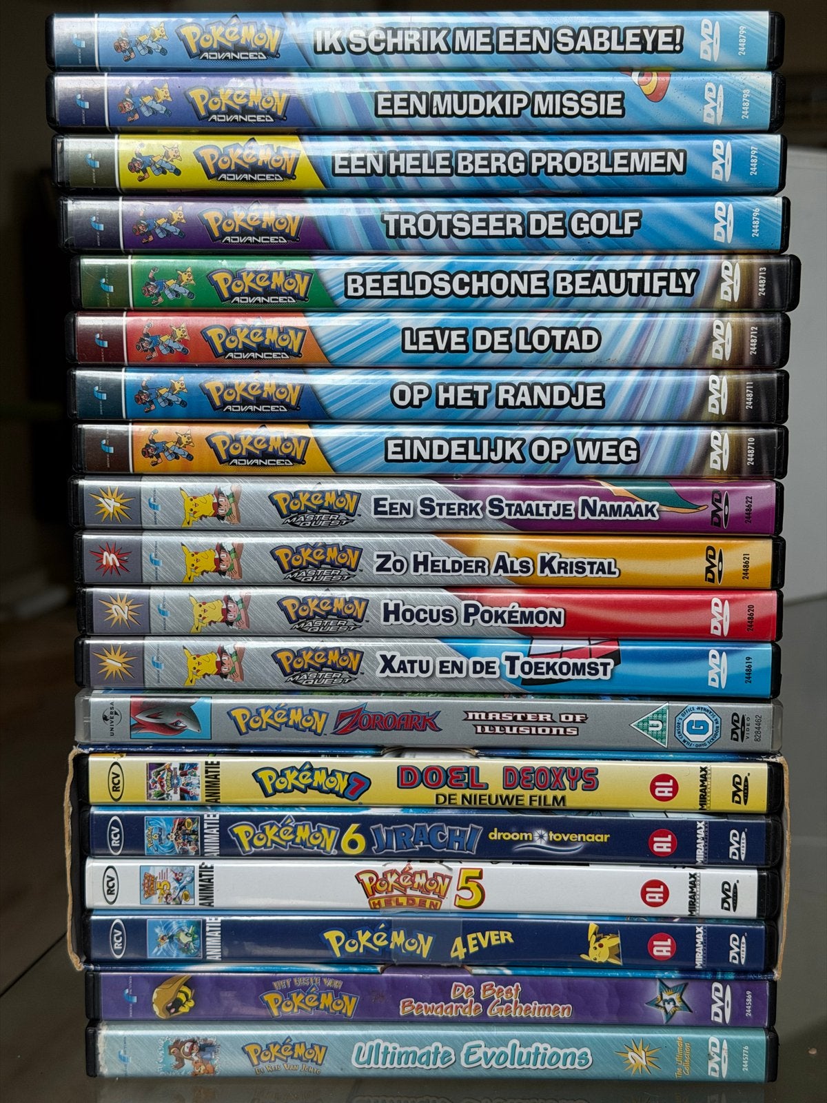 Grote collectie Pokémon DVD's: Advanced, Master Quest & Film, Cd's en Dvd's, Gebruikt, Animatie, Verzamelbox, Alle leeftijden